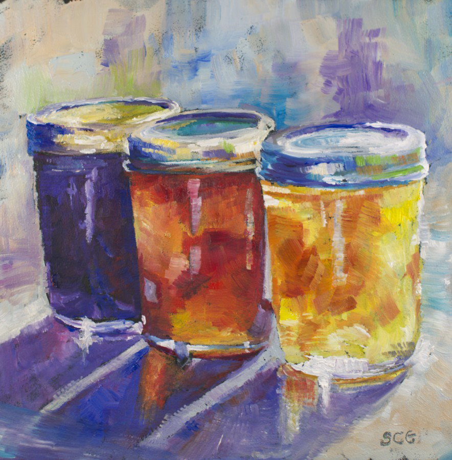 Sue ChurchGrant Daily Painting Jam Jars Study 2