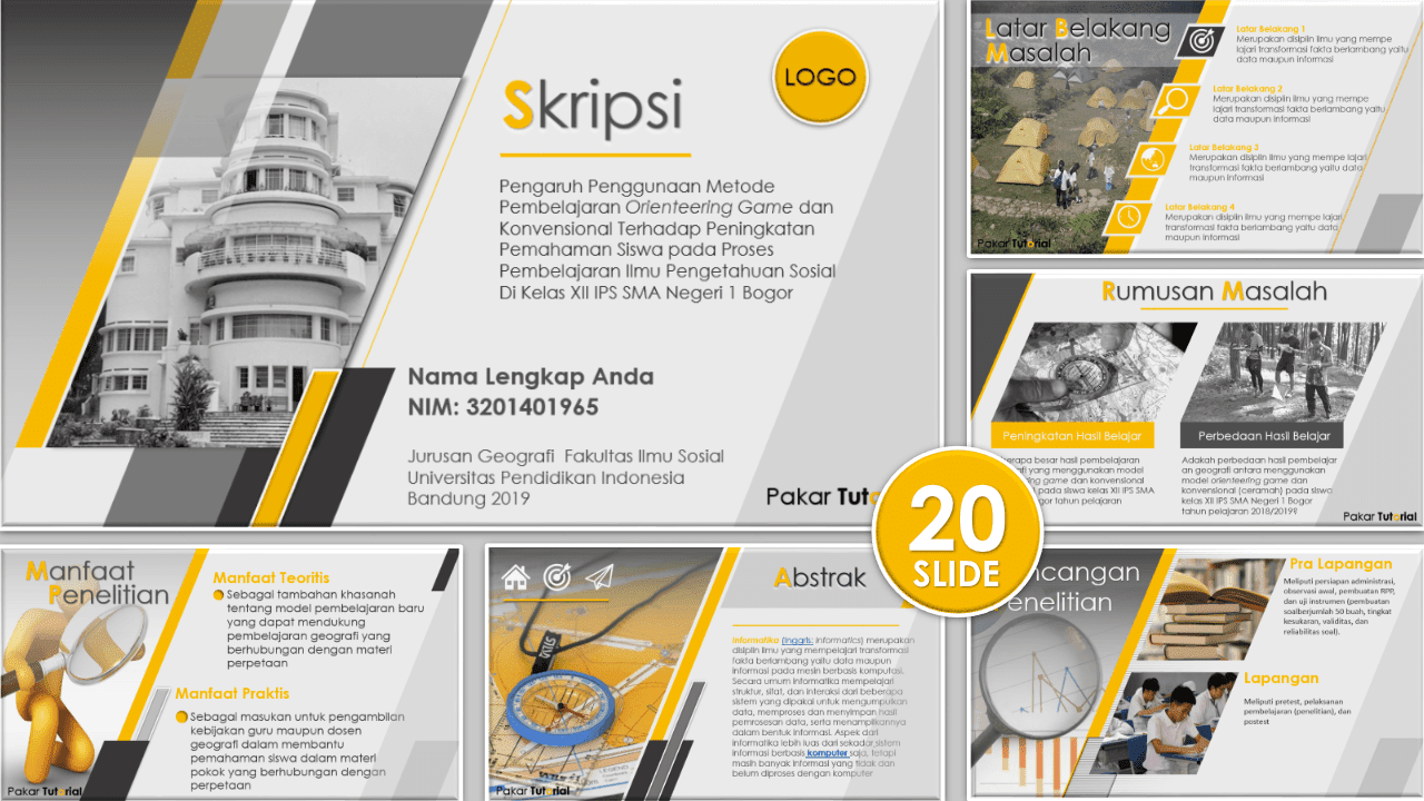 Template PPT untuk Sidang Skripsi, Tesis, Disertasi
