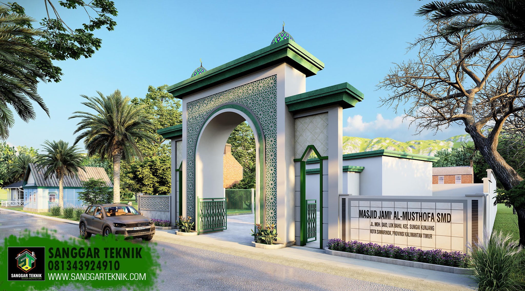 DESAIN GAPURA MASJID MINIMALIS MODERN 2021 | SANGGAR TEKNIK