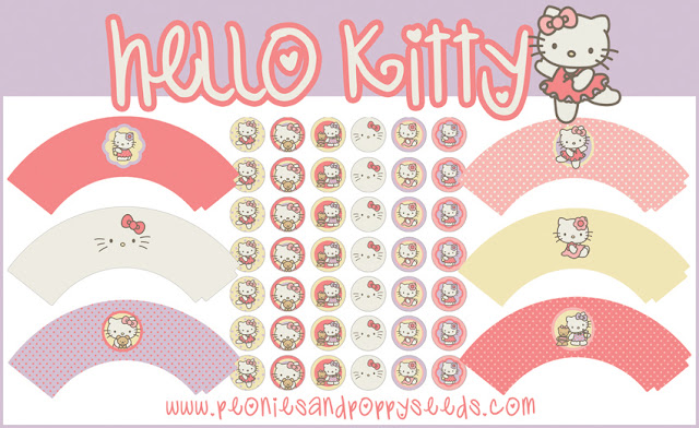 The Bingham Diaries: Hello Kitty Cupcake Printables