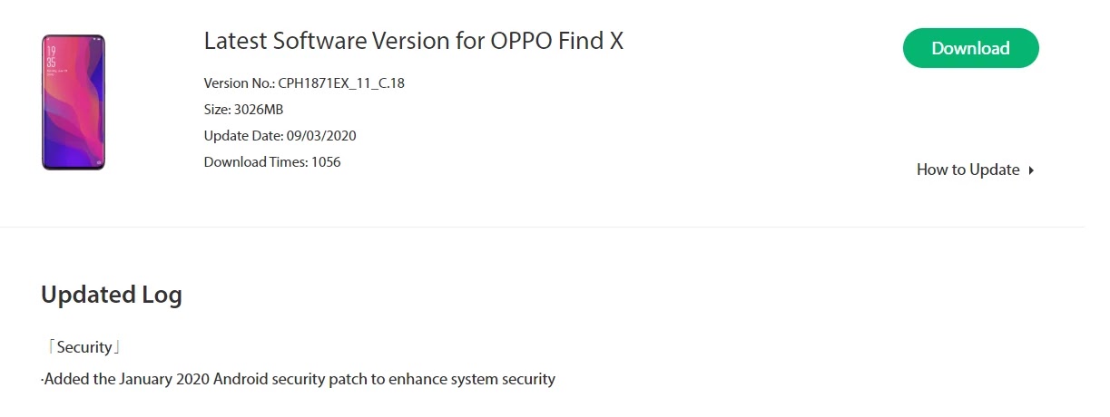 Oppo F11 February 2020 Security Patch Update Started Rolling Out [CPH1969EX_11_A.42] - Realme Updates