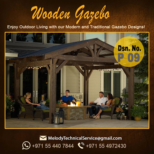 Wooden Gazebo in Dubai Melody Landscaping UAE Gazebo Design Dubai