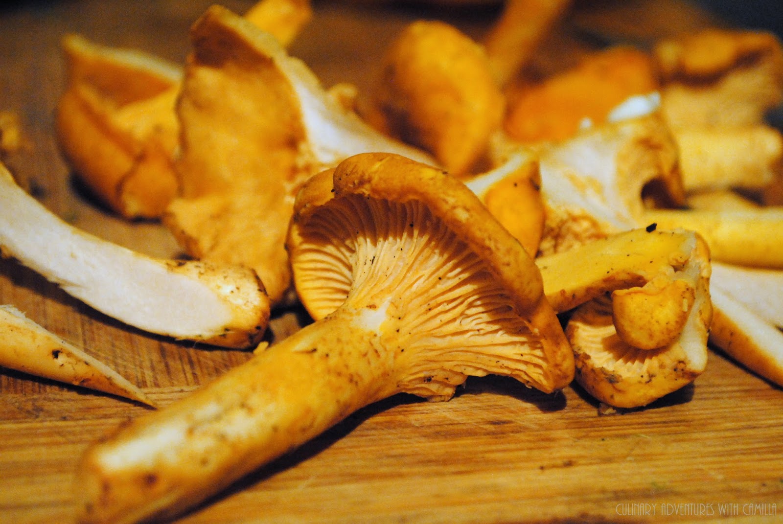 Crisped Chanterelles Over Brown ButterBraised Halibut FoodNFlix