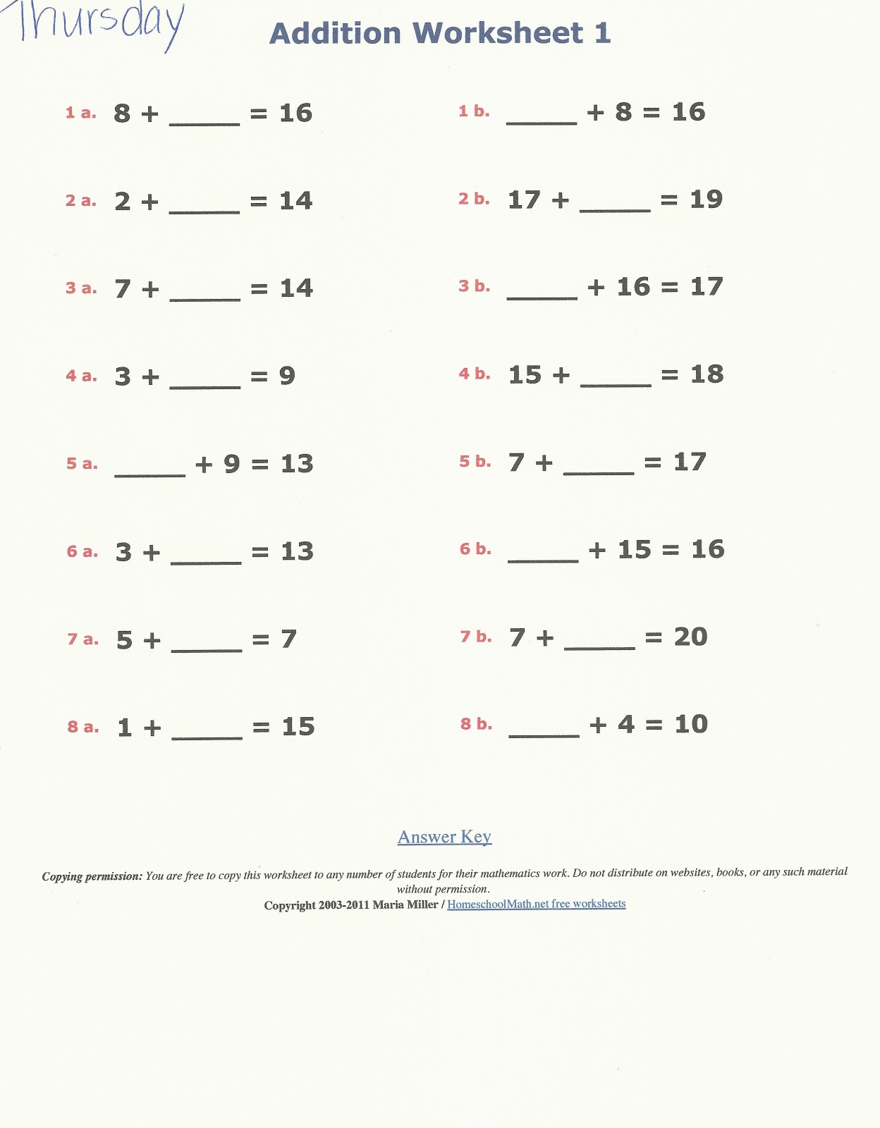 math homework description