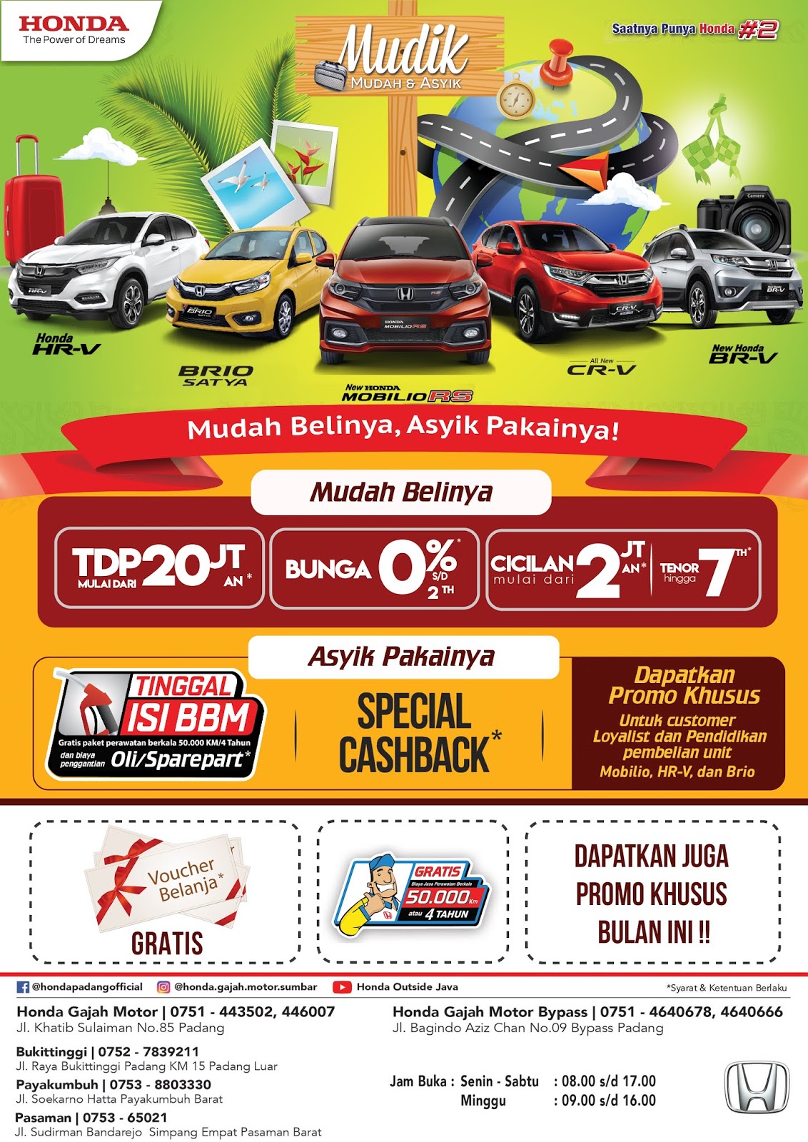 Promo MUDIK (Mudah & Asyik) Honda HONDA GAJAH MOTOR