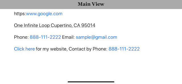 iOS Swift make UITextView detect Web links, email and phone number