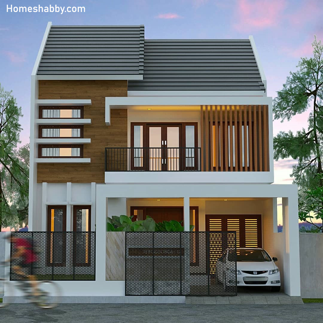 Desain Dan Denah Rumah 2 Lantai Dengan Luas Tanah 148 5 M2 Cocok Untuk Keluarga Besar Homeshabby Com Design Home Plans Home Decorating And Interior Design