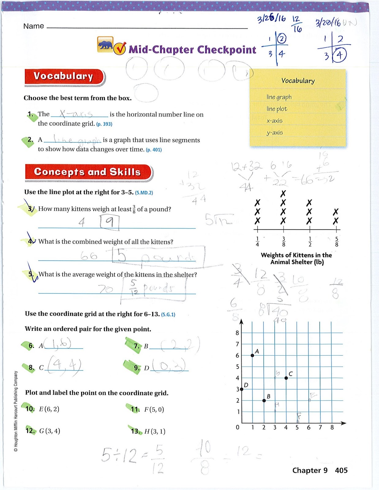 M I A Go Math Chapter 9 Mid Chapter Checkpoint M I A Go Math Chapter 9 Mid Chapter Checkpoint