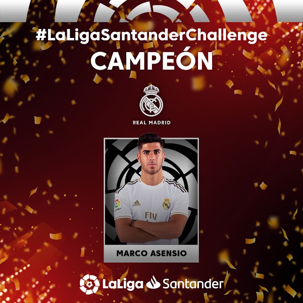 Marco Asensio, de Real Madrid CF se proclama campeón de #LaLigaSantanderChallenge