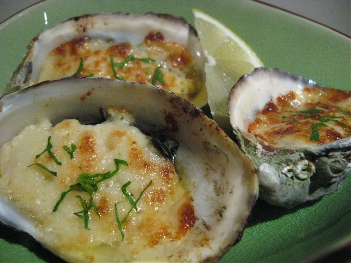 Morsels and Musings oysters w horseradish & parmesan