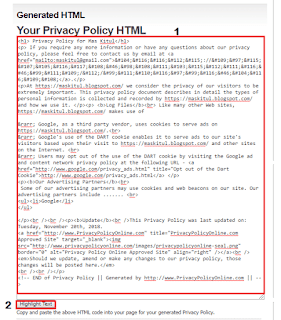 Cara Mudah Membuat Laman Privacy Policy di Blog Untuk Adsense kodemembuatprivacypolicy