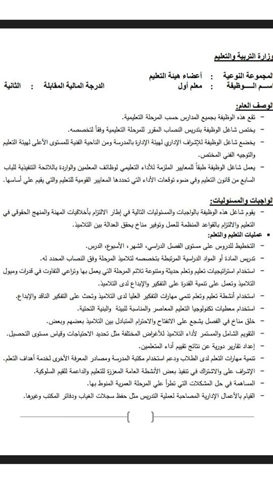 بالأوراق والشروط التعليم تفتح باب تغيير المسمى الوظيفي للم مصراوى