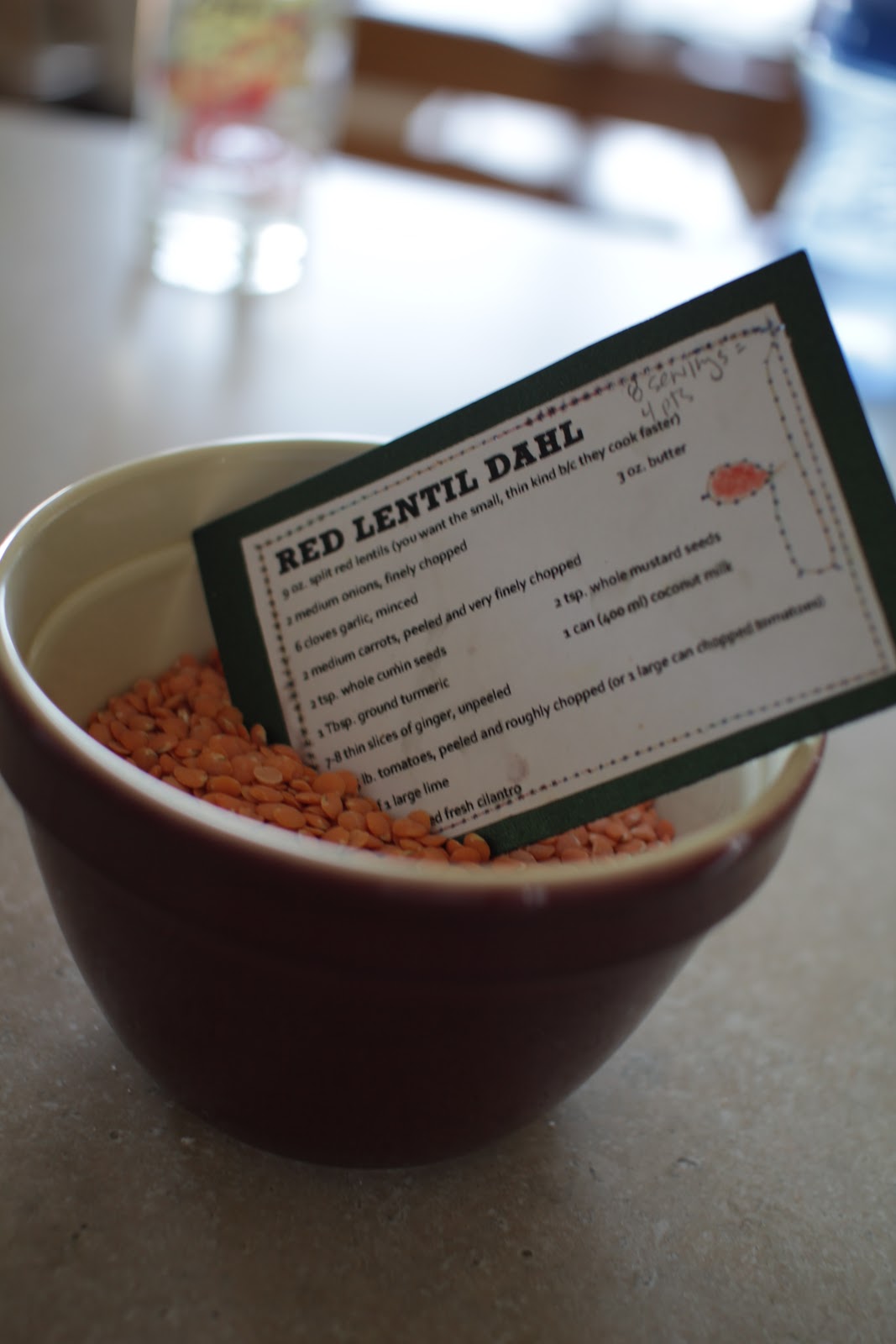 sisters farrar: Red Lentil Dahl