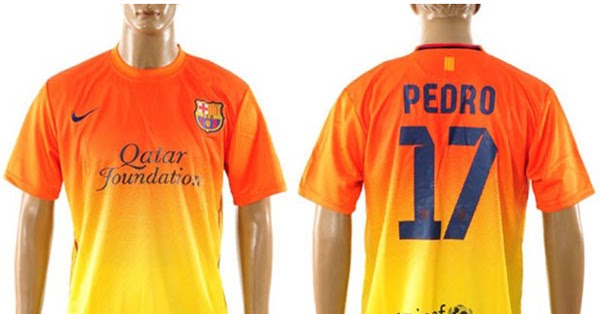 Nuevas Camiseta del FC Barcelona: camisetas de Barcelona Pedro Segunda equipación temporada 2012 ...