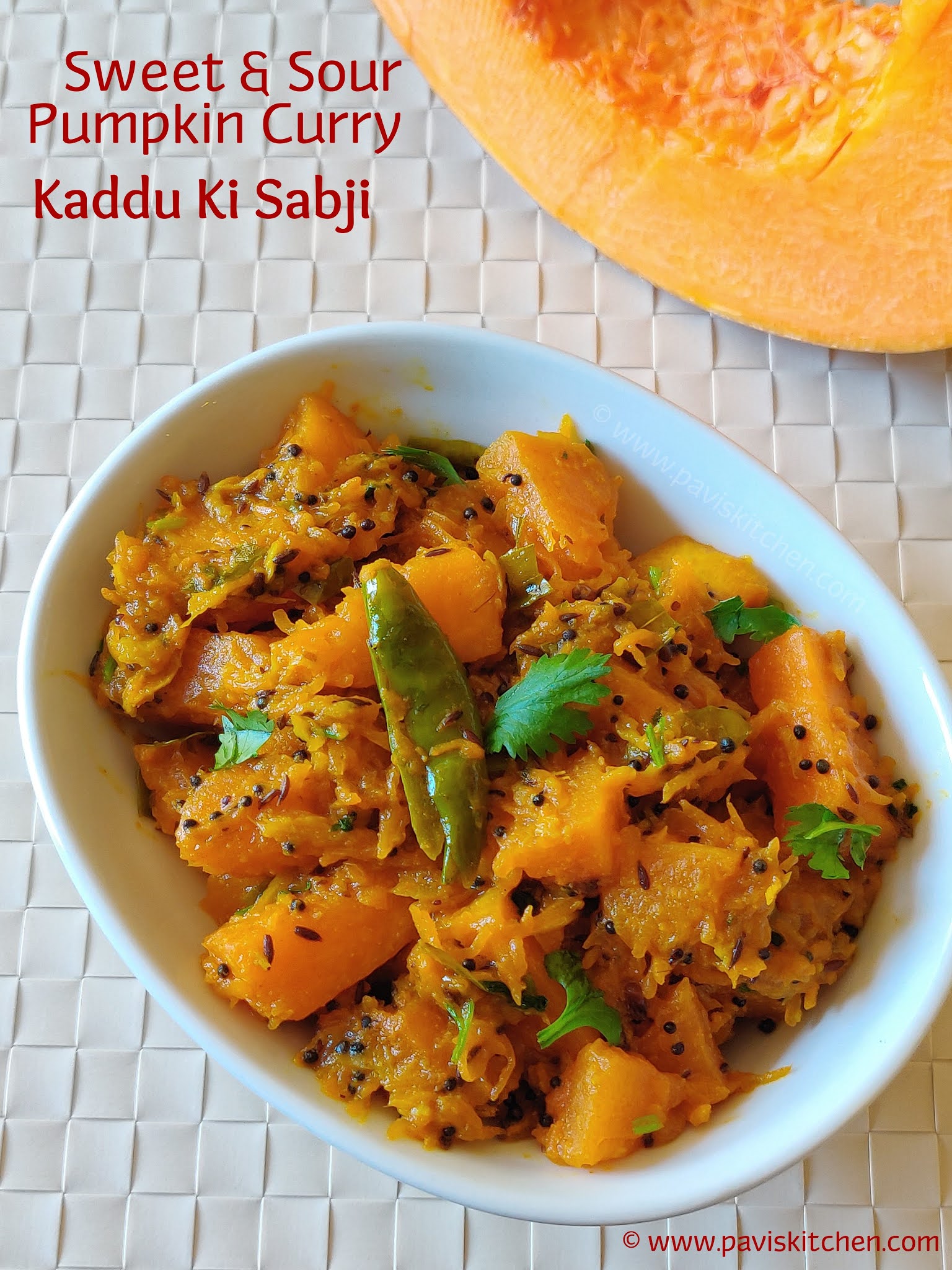 Kaddu Ki Sabji | Sweet Sour Pumpkin Curry | Khatta Meetha Kaddu
