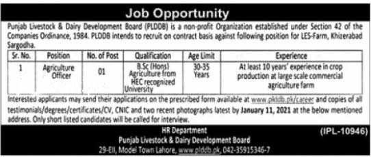 Livestock And Dairy Development Department Agriculture Officer Jobs In Lahore The Nation Newspaper Jobs 2021