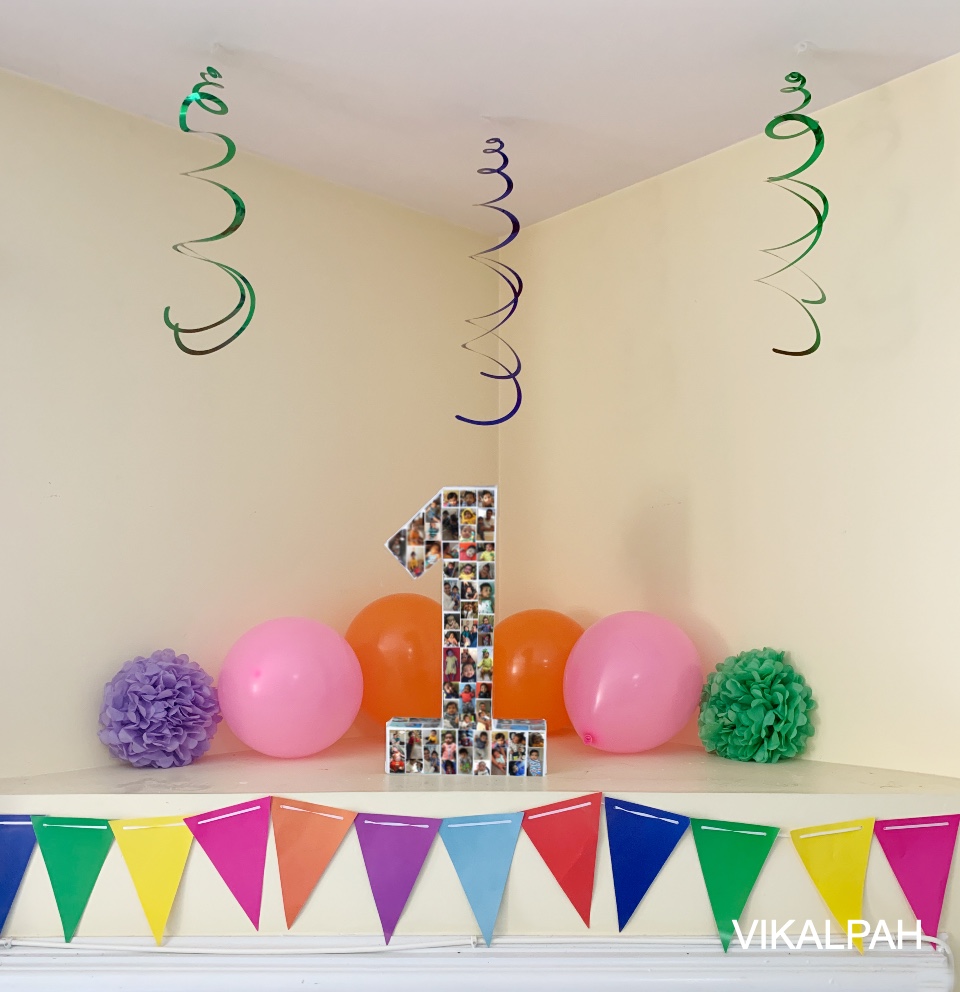 Vikalpah DIY Cardboard Number 1 for first birthday