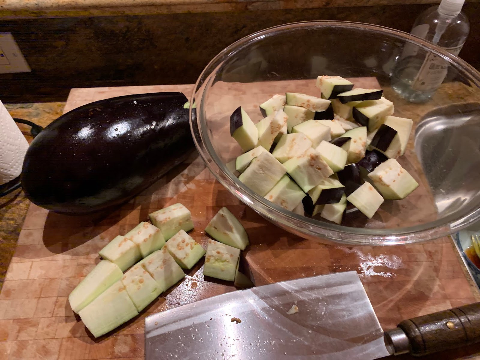 The Grub Files Cooking with Camissonia Garlic Roasted Eggplant with