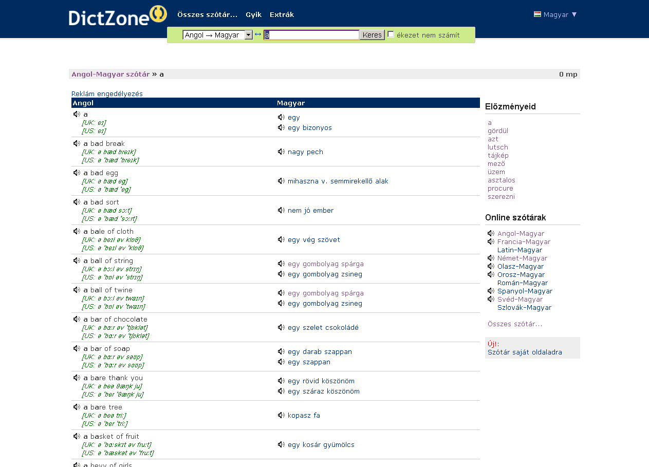 dictzone magyar német