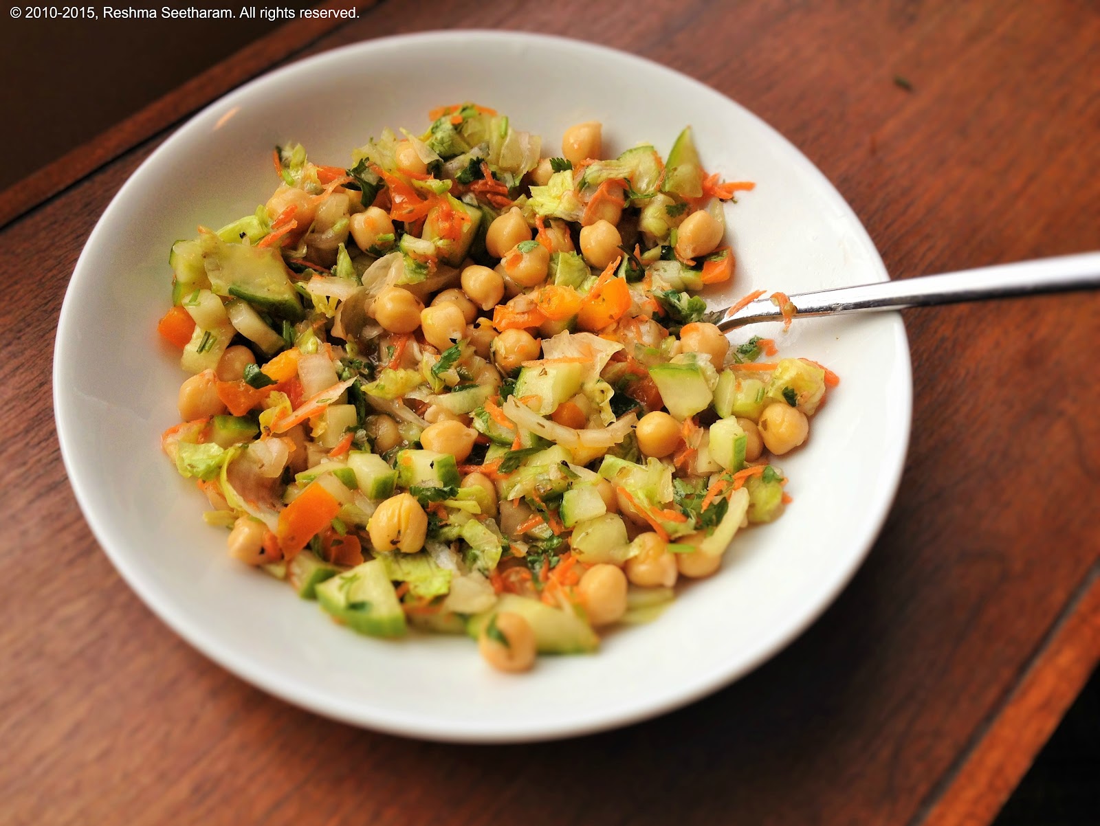 Channa/Garbanzo bean and cucumber salad