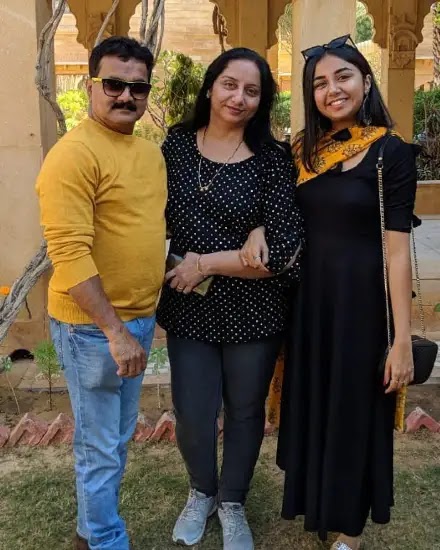 Prajakta Koli with her family