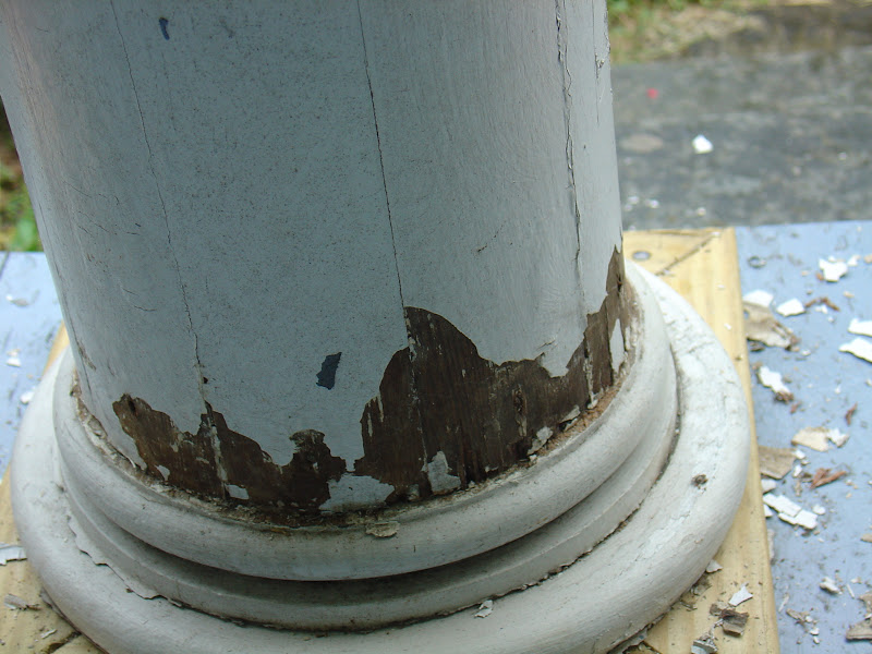 Life at Pugsley Porch Column Bases 3 Making and replacing the bases