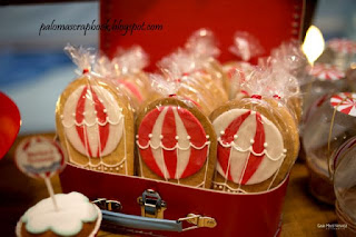 Biscoito decorado balão de ar quente Biscoito decorado balão de ar quente
