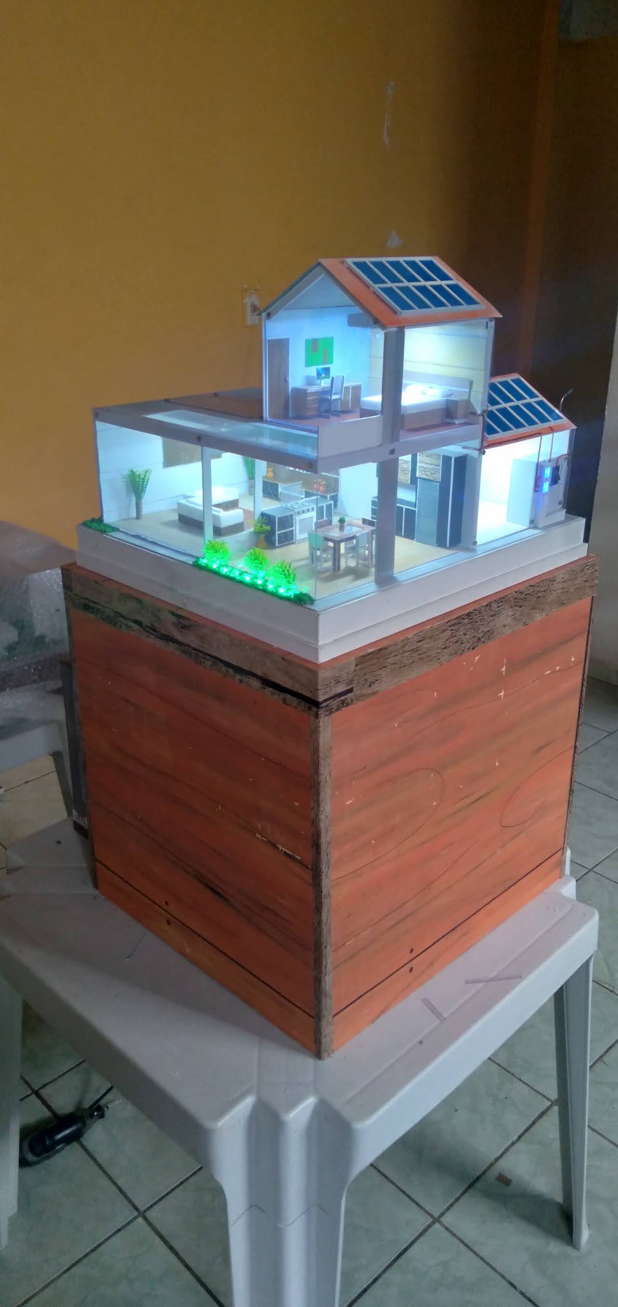 Maquete didática sistema fotovoltaico Energia solar