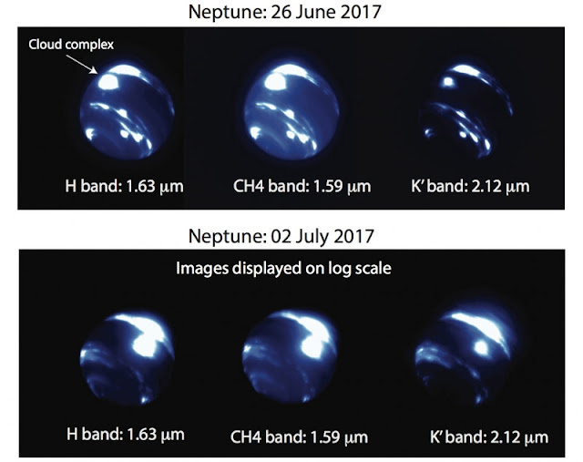 Tempestade de Netuno registrada em diferentes níveis de onda 
