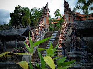 Old Building Architecture And Entrance Stairs View Of Buddhist Monastery In Bali Indonesia