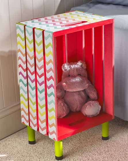 Nunca más aburrido: Usa cajas de madera para decorar una habitación  infantil.
