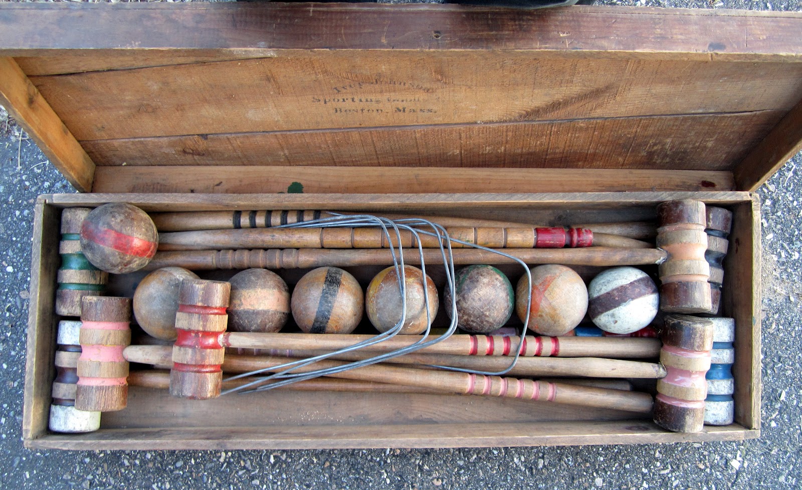 Wunderful Things Antique Croquet Set in Original Box