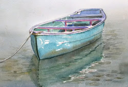ripples water painting boat watercolors campbell chris washes pale started put inside area