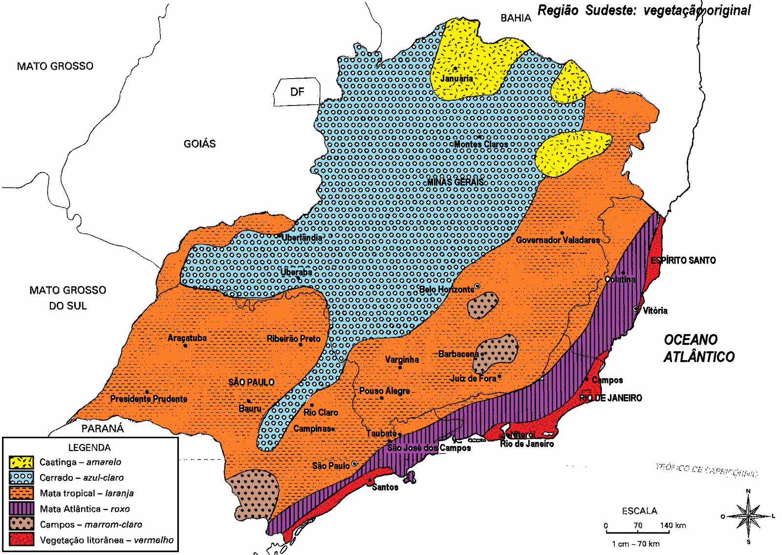 Mapas da Região Sudeste do Brasil