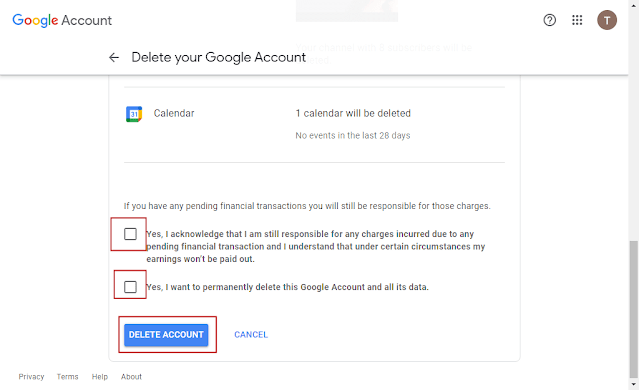 how to delete blogger account without email