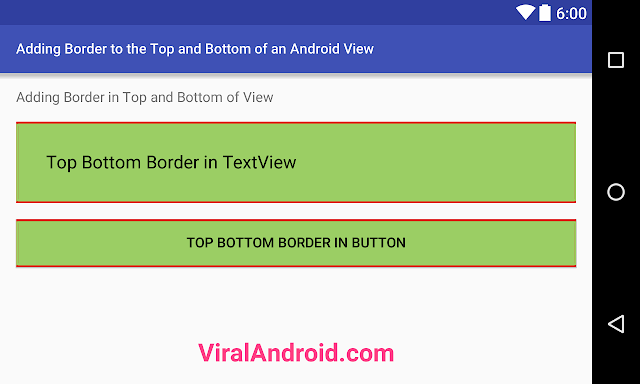 Android Example: How to Add Border to the Top and Bottom of an Android View