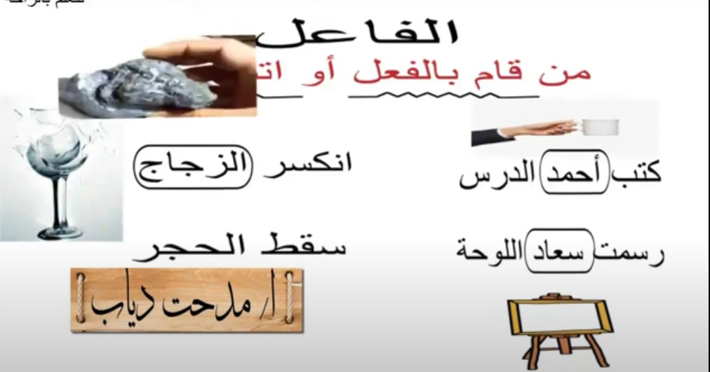 يكتب محمد الدرس . علامة رفع الفعل يكتب
