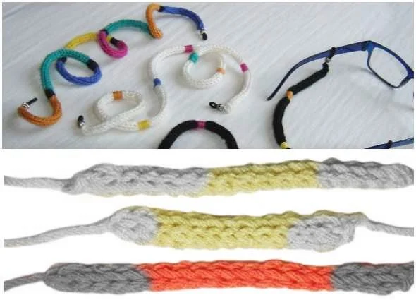 Cómo tejer un cordón de gafas con un telar tricotín