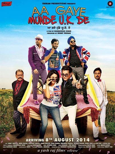 Poster Of Aa Gaye Munde U K De 2014 Punjabi 350MB WebHD 480p ESubs Free Download Watch Online 