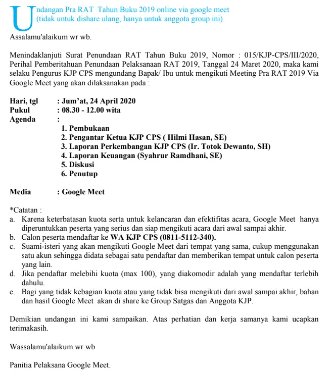 Yuk Simak Contoh Surat Undangan Zoom {Paling Baru|Paling Lengkap|Paling