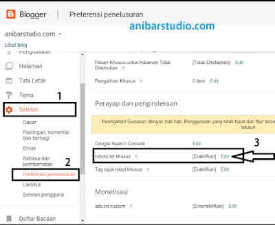 cara setting robot.txt agar iklan adsense tayang terus