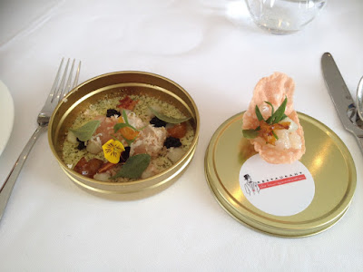 Langoustine met mousse van geitenmelk