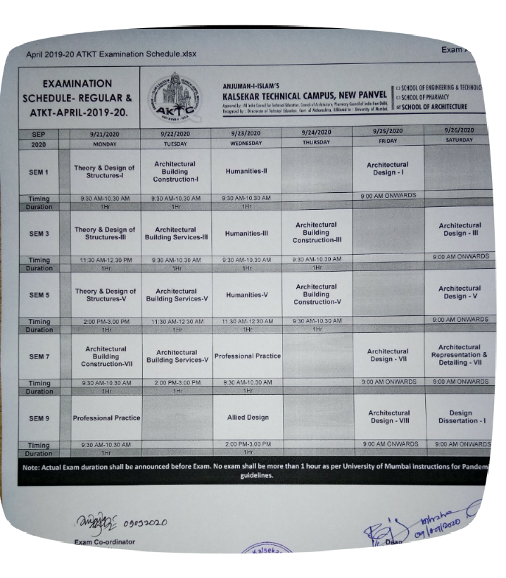 EXAMCELL NOTICE BOARD NOTICESOAJURY & EXAM SCHEDULE & GUIDELINES
