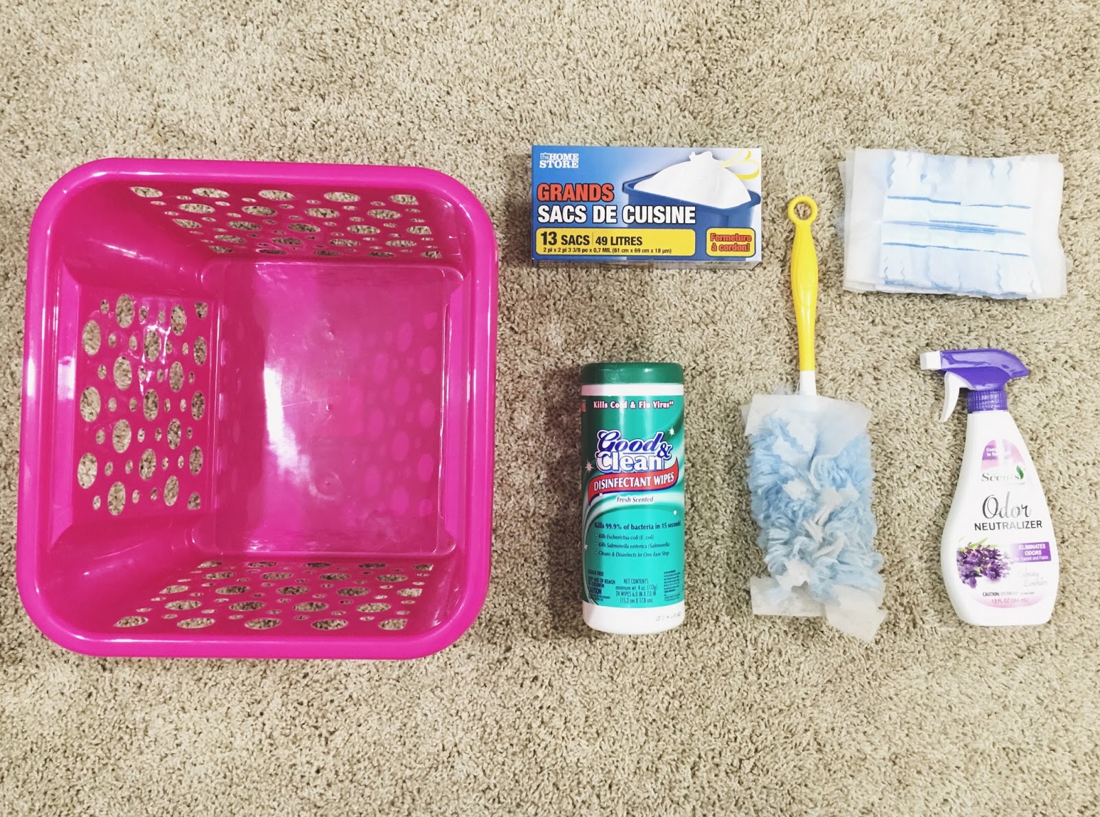 five sixteenths blog Wednesday Decor // Dollar Tree Cleaning Caddy