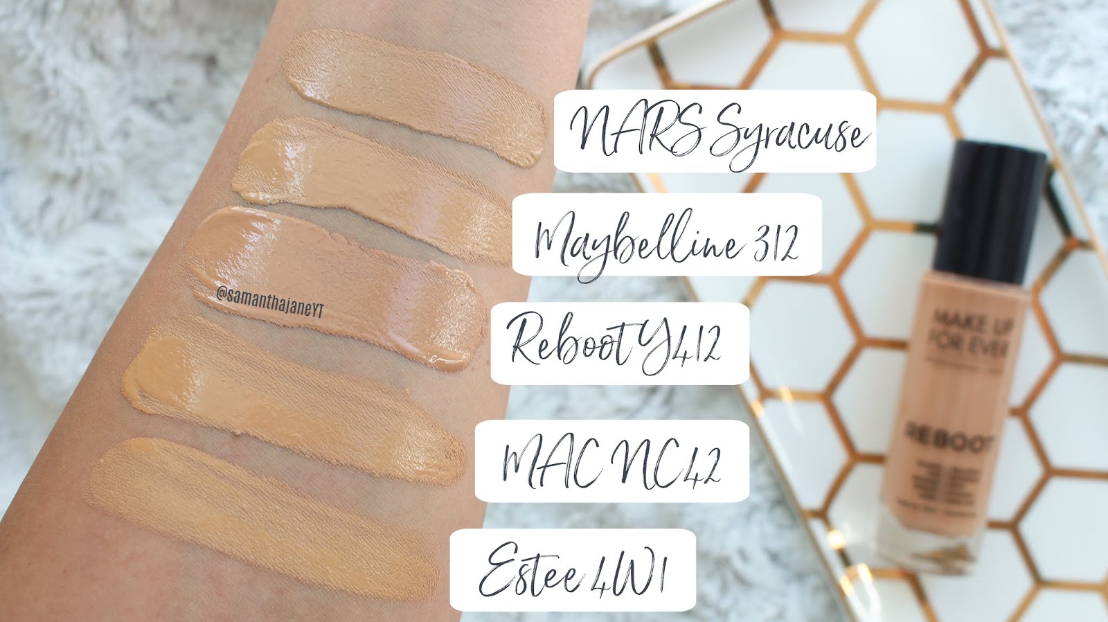 hjælp modnes Den anden dag Samantha Jane: Make Up For Ever Reboot Foundation Swatches and Comparison