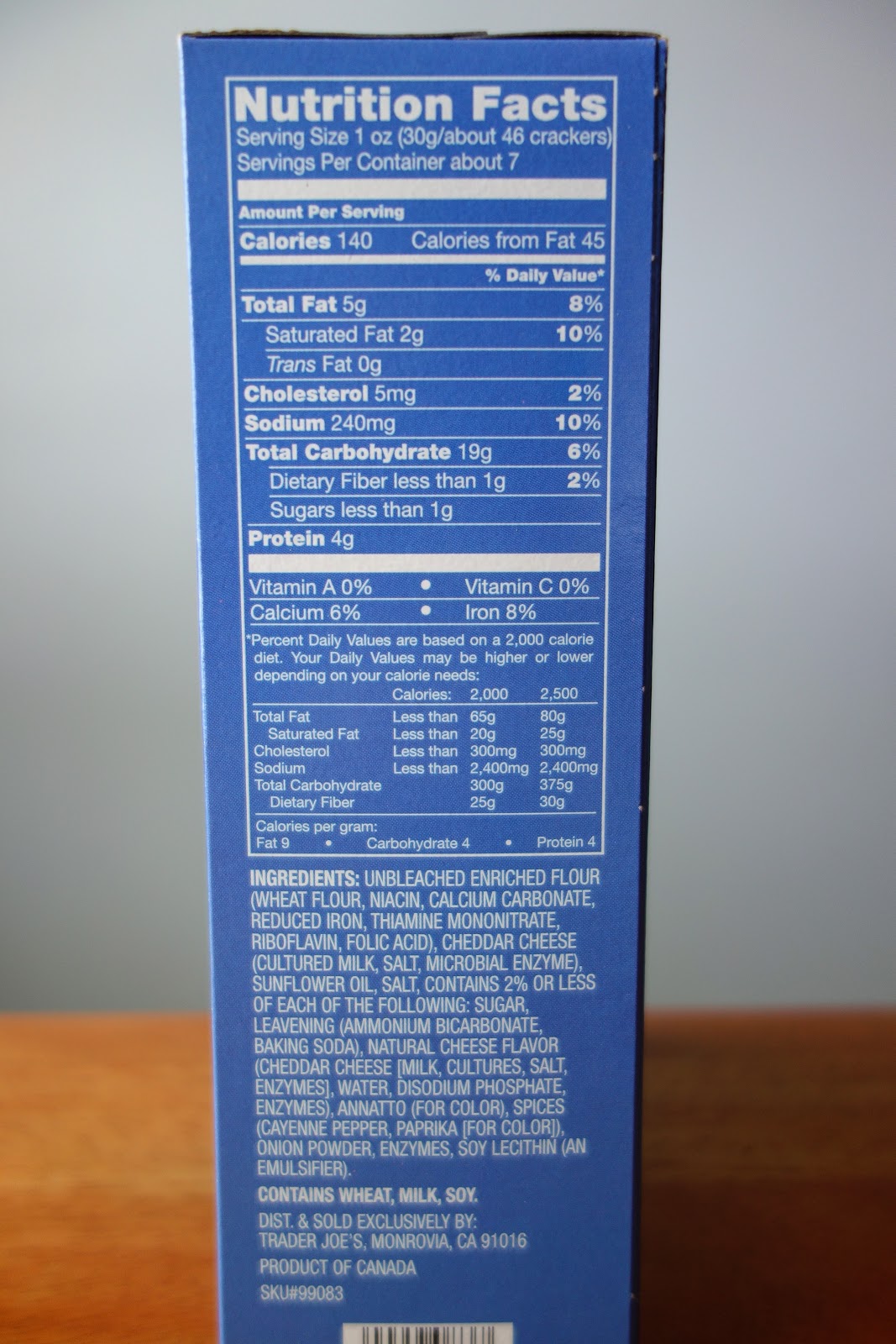 Trader Joe's Cheddar Rocket Crackers