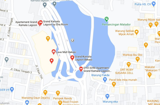Map Letak Hotel Grand Kamala Lagoon Bekasi