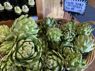 artichoke basket at Arcangeli Grocery Co. in Pescadero, California