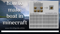 how to make boat in minecraft