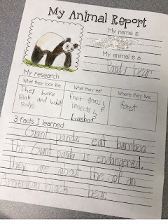 animal research project second grade